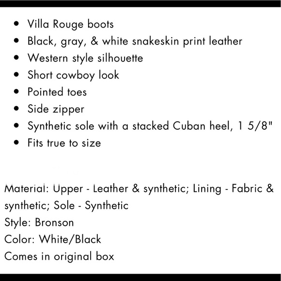 🔥 High End Villa Rouge Snake Cowgirl Boots - Picture 5 of 5